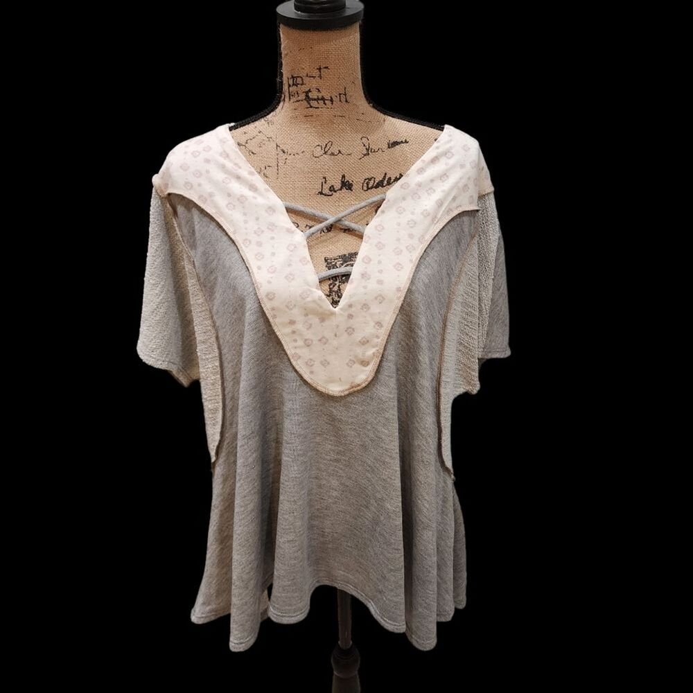 Sugarfox‎ Sweater Wmn SZ 1X Cottagecore Hippie Granola Girl Peasant Prairie Open